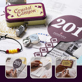 Crystal Canyon game box with accessories on a newspaper background