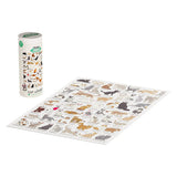 Cat-themed product with a cylindrical packaging on a white background
