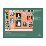 Puzzle box with illustrated portraits and a green border, featuring the brand 'Galison'.