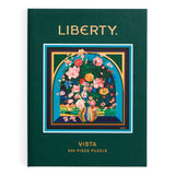 Green puzzle box with floral design and 'Liberty' branding on a white background