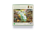 Jigsaw puzzle box with colorful illustration on a white background