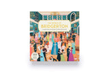 Puzzle box featuring 'The World of Bridgerton' with colorful illustration of a social gathering.