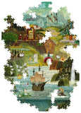 Jigsaw puzzle with a scenic design of a village by a river