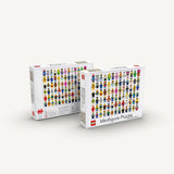 Two LEGO minifigure puzzles in packaging on a white background