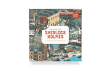 Puzzle box titled 'The World of Sherlock Holmes' with a cityscape illustration on a white background.
