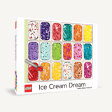 LEGO Ice Cream Dream puzzle box with colorful ice cream scoops on a white background