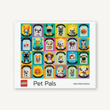 LEGO Pet Pals puzzle packaging with colorful illustrations of dog characters on a white background