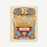Book cover of 'Victorian Parlour Games' with decorative design on a beige background