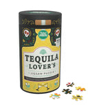 Tequila Lover's jigsaw puzzle packaging with puzzle pieces displayed on a white background