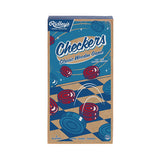 Box of Ridley's Checkers game with blue and brown design