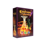 Box of 'Explosion in the Laboratory' game with colorful design and text.