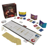 Board game set with components including a board, cards, and a box labeled 'King's Dilemma'.