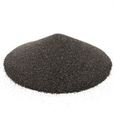 Pile of black sand or gravel on a white background