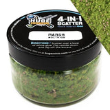 Container of '4-IN-1 Scatter' with a black lid labeled 'Marsh' on a white background.