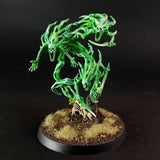 Green fantasy creature on a dark background