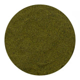 Round green felt coaster on a white background