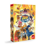 Boxed board game 'TAG TEAM' by Grécia Games, featuring colorful cartoon character artwork on the front and spine, photographed on a clean white background.