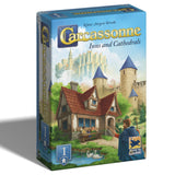 Board game box for 'Carcassonne: Inns and Cathedrals' on a white background