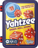 Yahtzee game box with dice illustration and Hasbro Games logo
