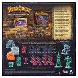 Hero Quest Wizards of Morcar Quest Pack packaging with game components and figures.