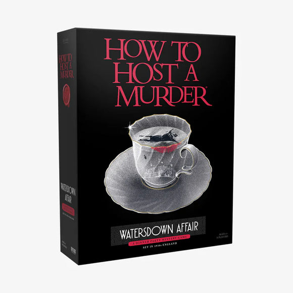 Box of 'How to Host a Murder' game by Watersdown Affair on a white background