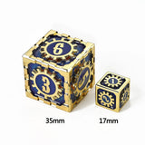 Hymgho Dice: Cogcraft Fidget Set Vault Dweller - Blue and Gold- 1D6