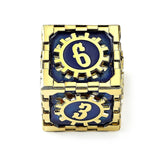 Hymgho Dice: Cogcraft Fidget Set Vault Dweller - Blue and Gold- 1D6