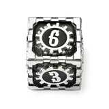 Hymgho Dice: Cogcraft Fidget Set Deisel - Black and Silver - 1D6