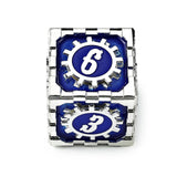 Hymgho Dice: Cogcraft Fidget Set Tesla - Blue and Silver - 1D6