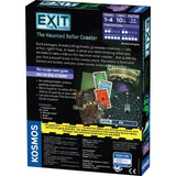Board game box for 'Exit: The Game - The Haunted Roller Coaster' by Kosmos on a white background