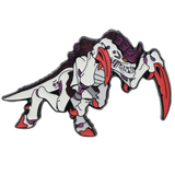 tryanid with red tongue and purple hair on a white background