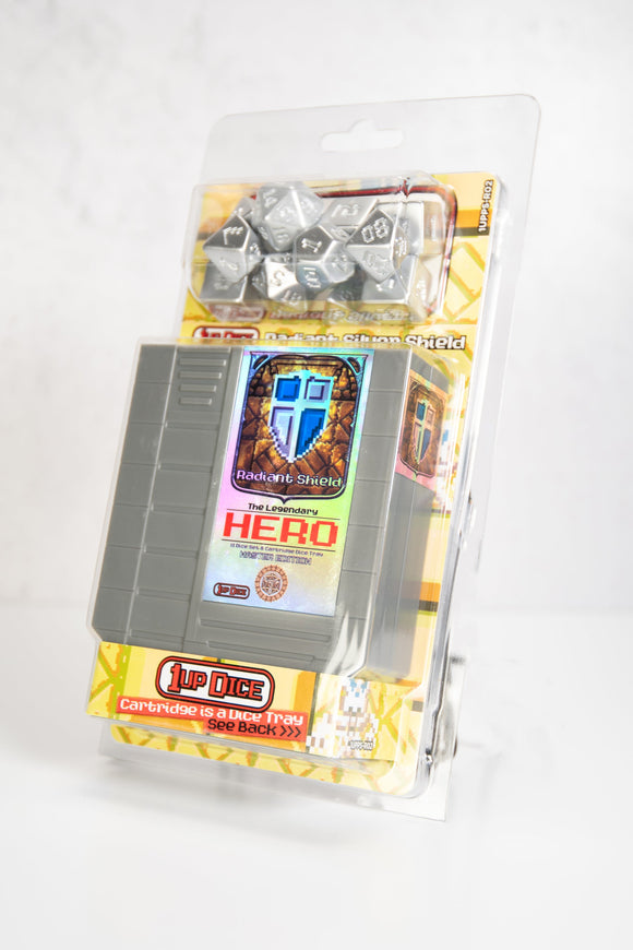 Dice set in packaging with 'IP Dice' branding on a white background