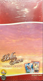 Bella Sara Ancient Lights card pack with colorful design and text on a red background