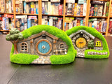 Solar Lighted Gnome Moss House - Set of 2