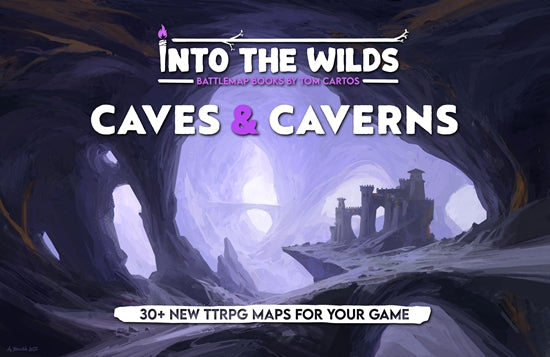 Into the Wilds Battlemap Books: Caves and Caverns