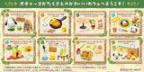 Set of illustrations featuring Sanrio characters and food items, likely from a product packaging or menu design.