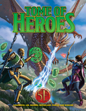 Cover of 'Tome of Heroes' with fantasy elements and characters.