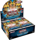 Yu-Gi-Oh! Trading Card Game packaging for 'The Infinite Forbidden' with Konami branding.