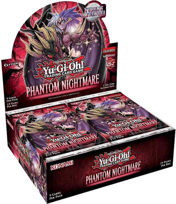 Yu-Gi-Oh! Trading Card Game Phantom Nightmare booster pack on a white background