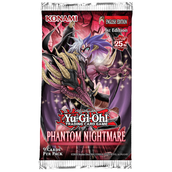 Yu-Gi-Oh! Trading Card Game Phantom Nightmare pack with Konami branding on a white background