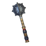 Decorative mace with a detailed handle on a white background