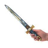 Decorative dagger held by a hand on a transparent background
