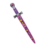 Decorative sword with floral design on a clear background