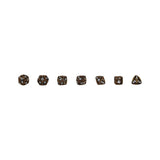 Set of polyhedral dice on a white background