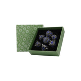LPG Dice: Xeno Hollow - Metal Set - Steel/Blue (7)