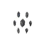 LPG Dice: Elliptic Hollow - Metal Set - Blue (7)