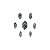 Set of colorful gemstones on a white background