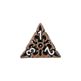 Decorative triangle with intricate patterns and numbers on a white background