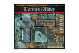 Board game map of 'L'armes Abbey' with detailed layout and labels.