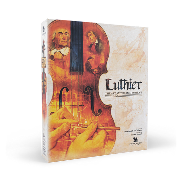 Book titled 'Luthier: The Art of the Instrument' with a violin design on the cover.
